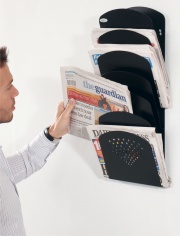 Steel 7 Packet Wall Mounted Literature Rack